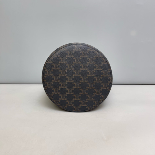Celine Bucket Triomphe Tan Brown
