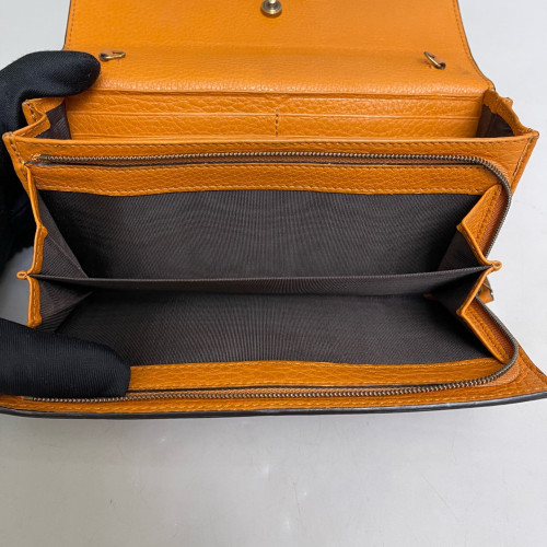 Gucci Bamboo Shoulder Bag Calfskin Orange
