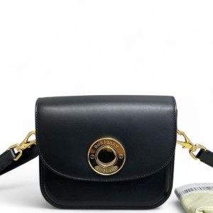 Burberry Flap Bag Smooth Calfskin Black Burberry Flap Bag Smooth Calfskin Black