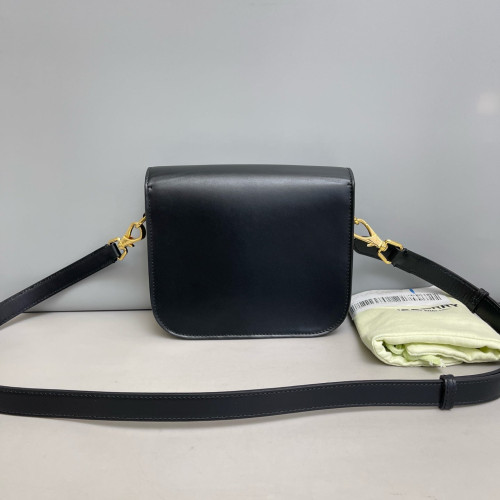 Burberry Flap Bag Smooth Calfskin Black Burberry Flap Bag Smooth Calfskin Black