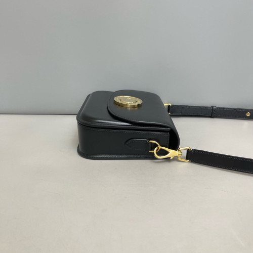 Burberry Flap Bag Smooth Calfskin Black Burberry Flap Bag Smooth Calfskin Black