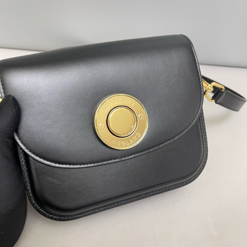 Burberry Flap Bag Smooth Calfskin Black Burberry Flap Bag Smooth Calfskin Black