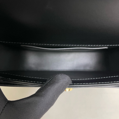 Burberry Flap Bag Smooth Calfskin Black Burberry Flap Bag Smooth Calfskin Black