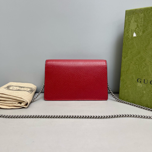 Gucci Super Mini Dionysus Grained Calfskin Red