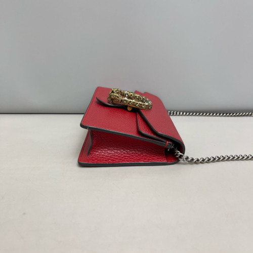 Gucci Super Mini Dionysus Grained Calfskin Red