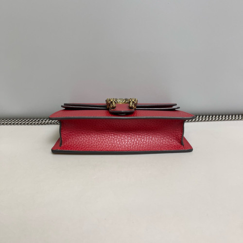Gucci Super Mini Dionysus Grained Calfskin Red