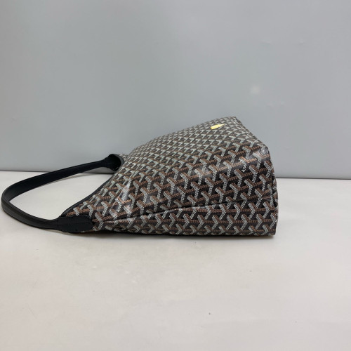 Goyard Boheme Hobo Goyardine Black Brown White