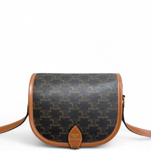 Celine Medium Folco Bag Triomphe Tan Black
