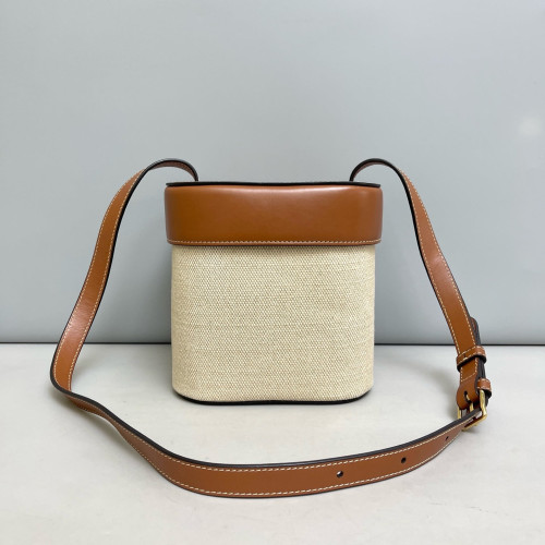 Celine Triomphe Medium Triomphe Box Canvas Calfskin Beige Tan Celine Triomphe Medium Triomphe Box Canvas Calfskin Beige Tan