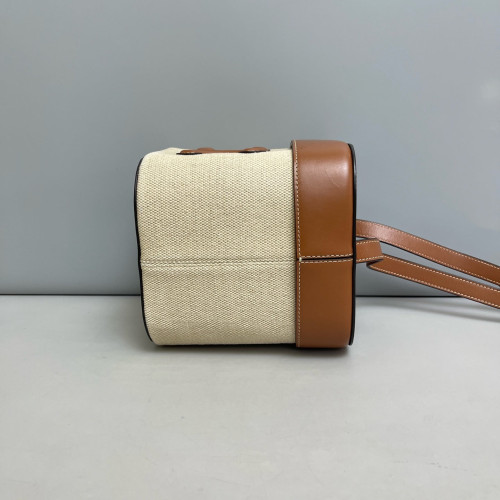 Celine Triomphe Medium Triomphe Box Canvas Calfskin Beige Tan Celine Triomphe Medium Triomphe Box Canvas Calfskin Beige Tan