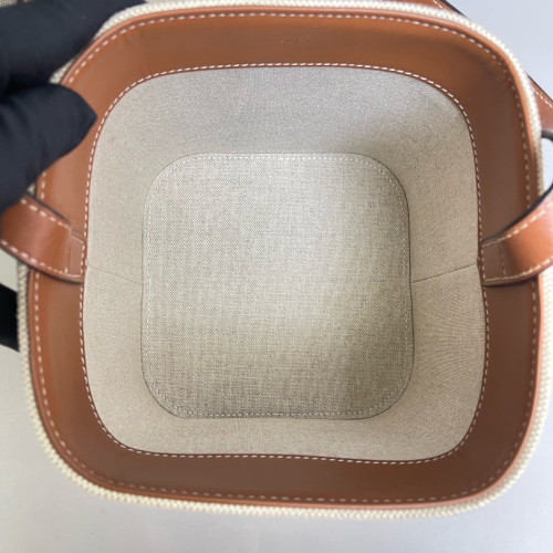 Celine Triomphe Medium Triomphe Box Canvas Calfskin Beige Tan Celine Triomphe Medium Triomphe Box Canvas Calfskin Beige Tan