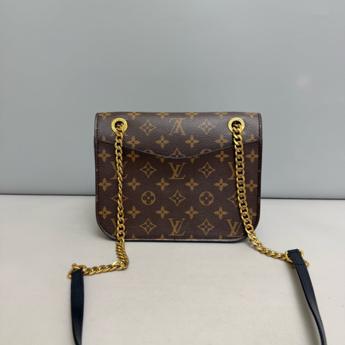 Louis Vuitton Passy Chain Shoulder Bag Monogram Brown