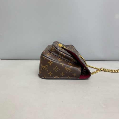 Louis Vuitton Passy Chain Shoulder Bag Monogram Brown
