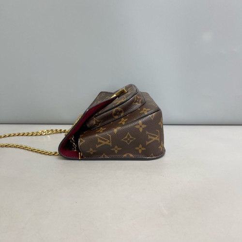 Louis Vuitton Passy Chain Shoulder Bag Monogram Brown