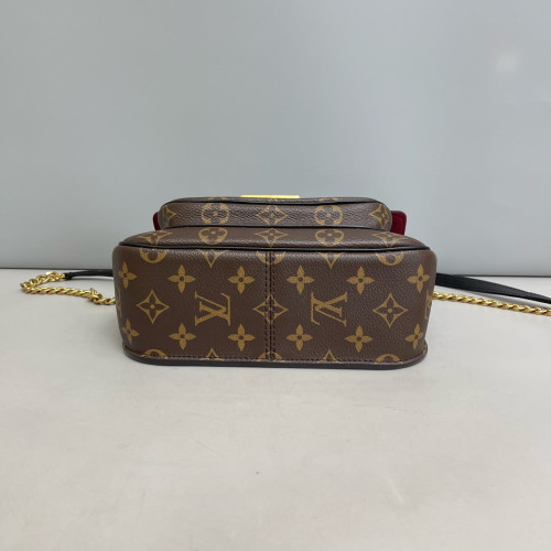 Louis Vuitton Passy Chain Shoulder Bag Monogram Brown