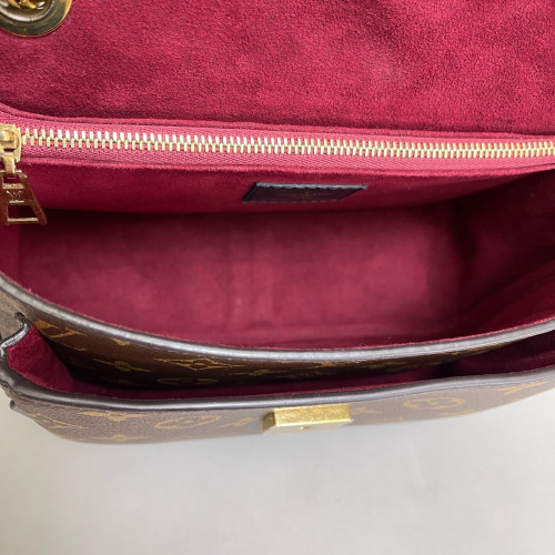 Louis Vuitton Passy Chain Shoulder Bag Monogram Brown