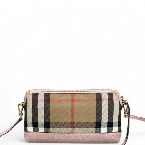 Burberry Crossbody Bag House Check Calfskin Cammeo Khaki