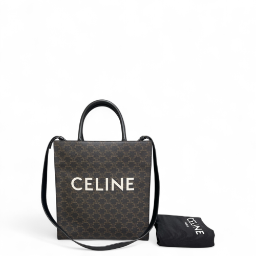 Celine Medium Vertical Cabas Triomphe Black