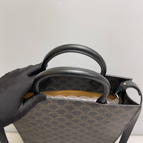 Celine Medium Vertical Cabas Triomphe Black