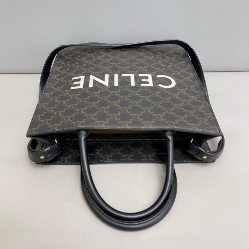 Celine Medium Vertical Cabas Triomphe Black