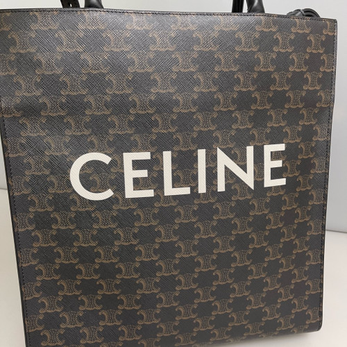 Celine Medium Vertical Cabas Triomphe Black