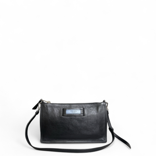 Prada Shoulder Bag Calfskin Black
