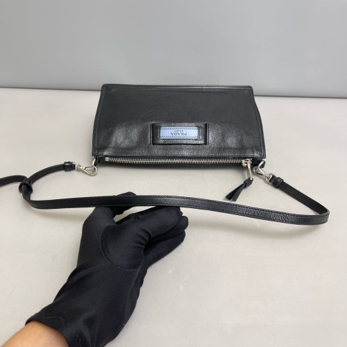 Prada Shoulder Bag Calfskin Black