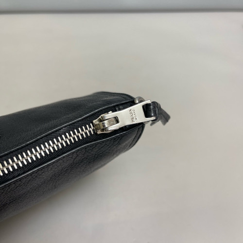 Prada Shoulder Bag Calfskin Black