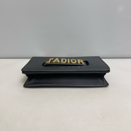 Dior Medium J'adior Chain Flap Calfskin Black