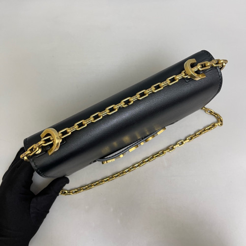 Dior Medium J'adior Chain Flap Calfskin Black