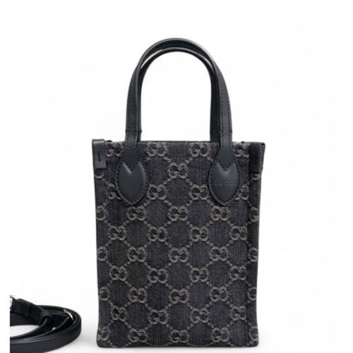 Gucci Tote Bag Denim Grey