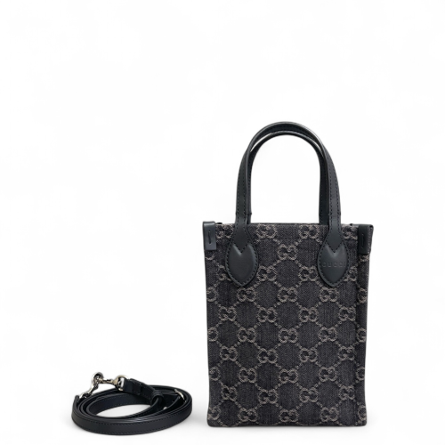 Gucci Tote Bag Denim Grey