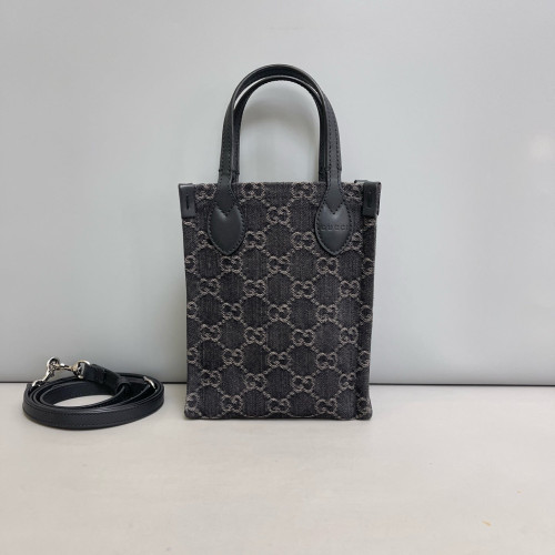Gucci Tote Bag Denim Grey