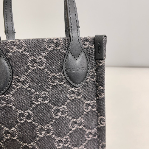 Gucci Tote Bag Denim Grey