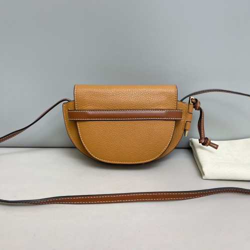 Loewe Mini Gate Grained Calfskin Tan