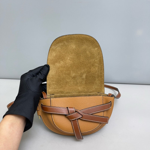 Loewe Mini Gate Grained Calfskin Tan