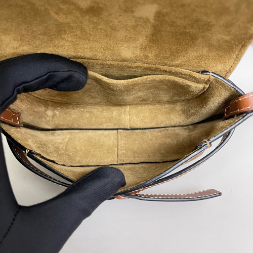 Loewe Mini Gate Grained Calfskin Tan