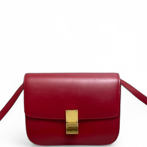 Celine Medium Classic Box Smooth Calfskin Red