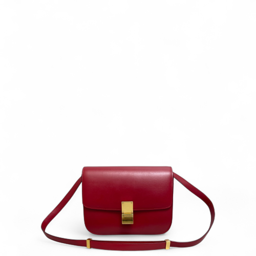 Celine Medium Classic Box Smooth Calfskin Red