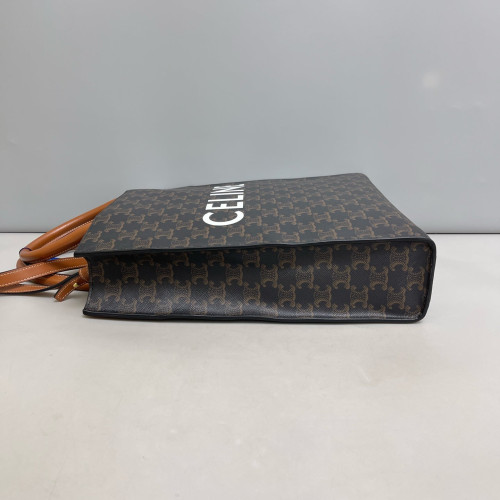Celine Small Vertical Cabas Triomphe Brown Black