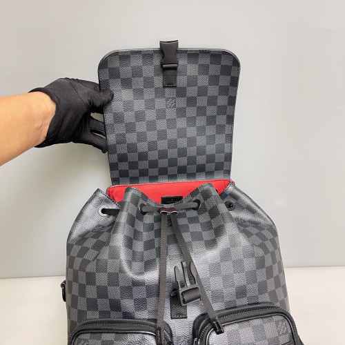 Louis Vuitton Backpack Damier Graphite Black