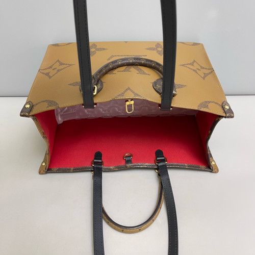 Louis Vuitton Onthego MM Reverse Monogram Giant Brown