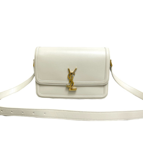 Yves Saint Laurent Medium Solferino Calfskin Beige
