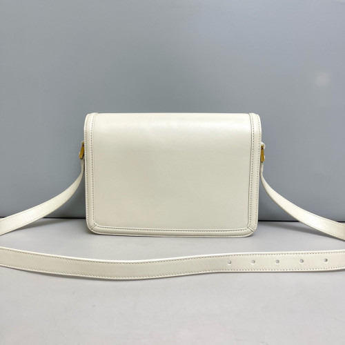 Yves Saint Laurent Medium Solferino Calfskin Beige