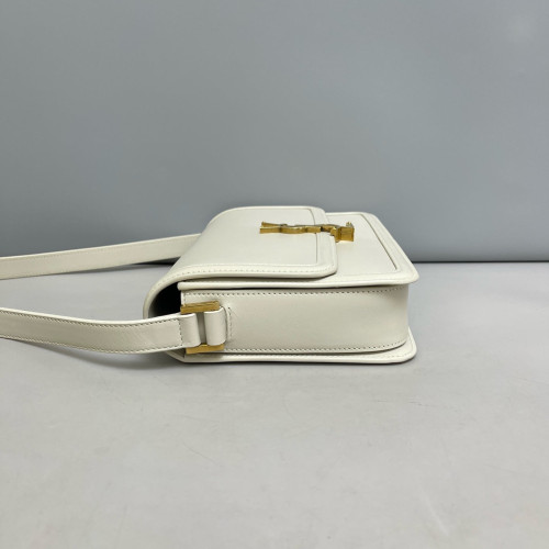 Yves Saint Laurent Medium Solferino Calfskin Beige
