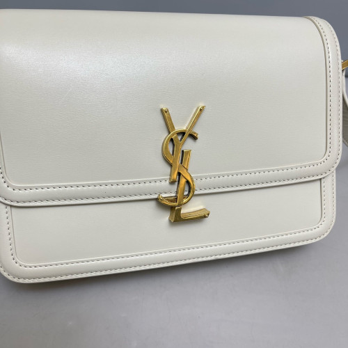 Yves Saint Laurent Medium Solferino Calfskin Beige