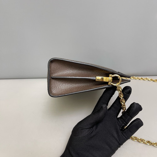 Gucci Web Small Ophidia Chain Shoulder Bag GG Supreme Monogram Beige Brown Green