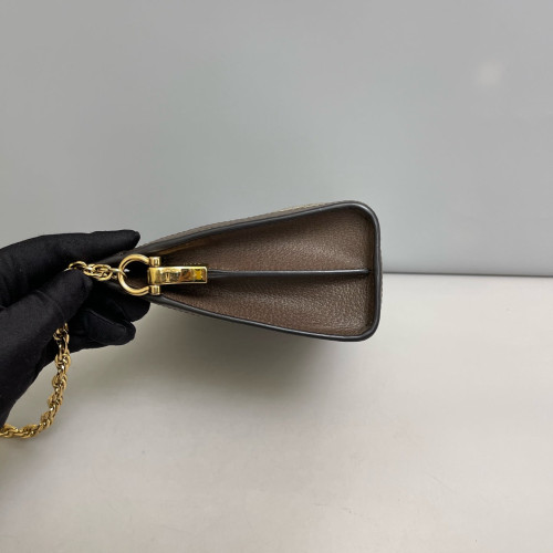 Gucci Web Small Ophidia Chain Shoulder Bag GG Supreme Monogram Beige Brown Green