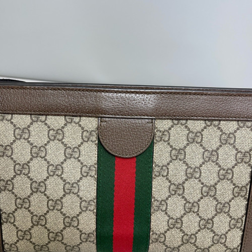 Gucci Web Small Ophidia Chain Shoulder Bag GG Supreme Monogram Beige Brown Green