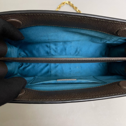 Gucci Web Small Ophidia Chain Shoulder Bag GG Supreme Monogram Beige Brown Green